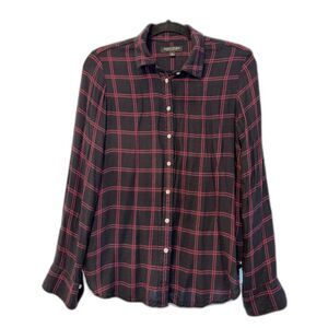 BANANA REPUBLIC Dillon Classic Fit Plaid Flannel Button Down Shirt S